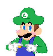 ms paint picture of luigi blusing
